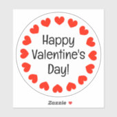 sticker en vinyle Heureuse Sainte-Valentin avec co (Feuille)