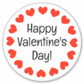 sticker en vinyle Heureuse Sainte-Valentin avec co (Devant)