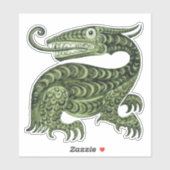 Sticker en vinyle Jabberwock de William De Morgan (Feuille)