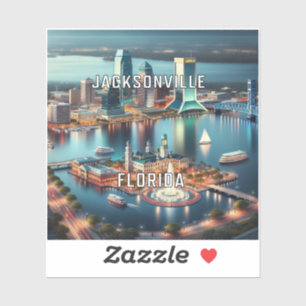 Sticker en vinyle Jacksonville Florida 3 pouces