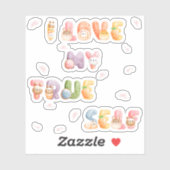 Sticker en vinyle | J'Aime Mon Véritable Moi (Feuille)