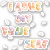 Sticker en vinyle | J'Aime Mon Véritable Moi (Devant)