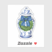 Sticker en vinyle Jar Ginger de Noël Chinoiserie (Feuille)