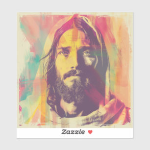 Sticker en vinyle Jésus Coupé sur mesure