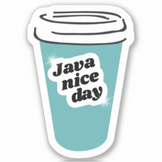 Sticker en vinyle Jour Java