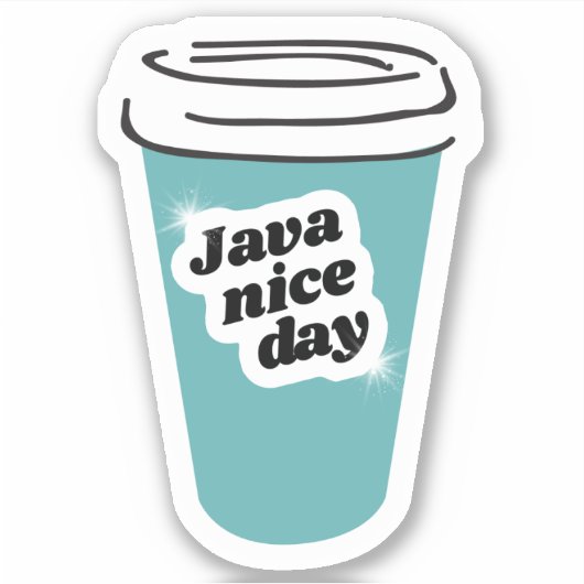 Sticker en vinyle Jour Java (Devant)