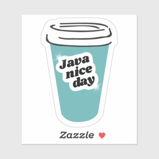 Sticker en vinyle Jour Java (Feuille)