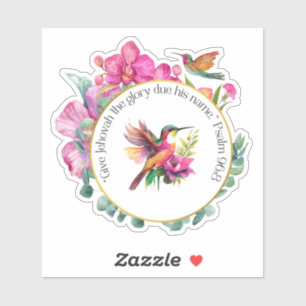 Sticker en vinyle JW 2025 Année Texte avec Humming