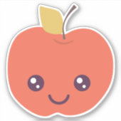 Sticker en vinyle Kawaii Apple Kiss-Cut (Devant)