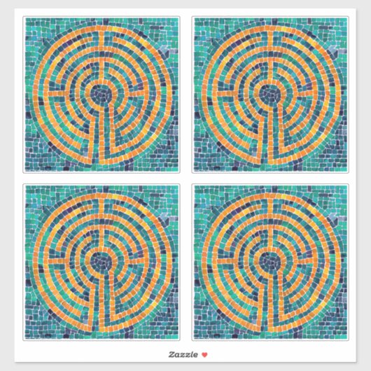 Sticker en vinyle LABYRINTH II 14" (4 petits) (Feuille)