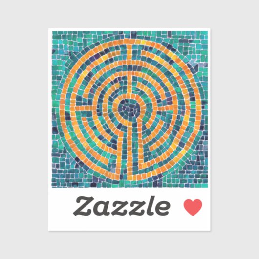 Sticker en vinyle LABYRINTH II 2x2 (Feuille)