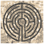 Sticker en vinyle LABYRINTH V 2x2 (Recto)