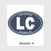 Sticker en vinyle LC du lac Cherokee (Feuille)