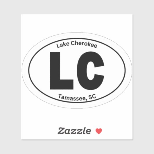 Sticker en vinyle LC du lac Cherokee - blanc (Feuille)