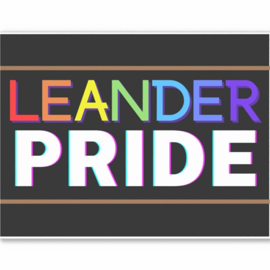 Sticker en vinyle Leander PRIDE (Devant)