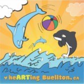 Sticker en vinyle - Lecture de cétacés - Buellton. (Devant)