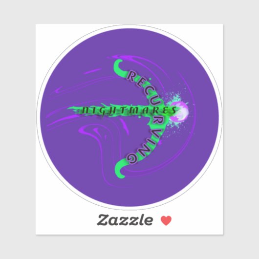 Sticker en vinyle Logo de cauchemars récurrents (Feuille)