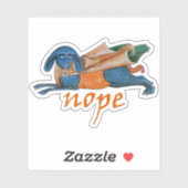 Sticker en vinyle Luttrell Psalter "Nope" (Feuille)