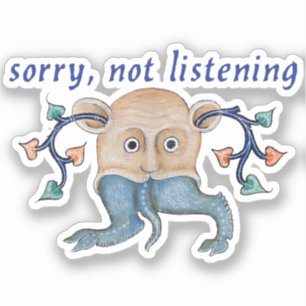 Sticker en vinyle Luttrell Psalter "Not Écoute"