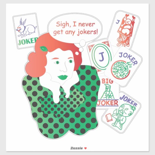 Sticker en vinyle Mah Jongg Jokers (Feuille)