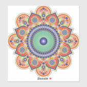 sticker en vinyle mandala rose (Feuille)