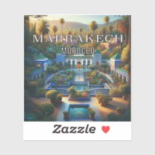 Sticker en vinyle Marrakech Maroc 3 pouces