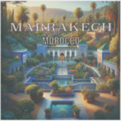 Sticker en vinyle Marrakech Maroc 3 pouces (Devant)