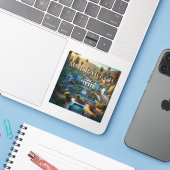 Sticker en vinyle Marrakech Maroc 3 pouces (Ordinateur portable avec iPhone)