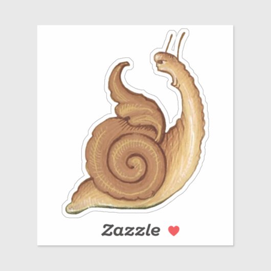 Sticker en vinyle médiéval "Snail hurlant" (Feuille)