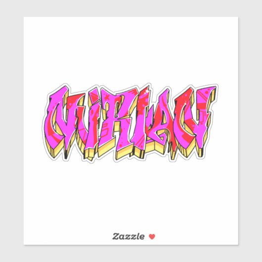 Sticker en vinyle "Mirian" Coupé sur mesure (Feuille)