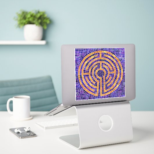 Sticker en vinyle MOSAIC 8x8 LABYRINTH (Ordinateur portable sur le bureau)
