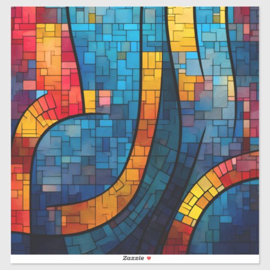 Sticker en vinyle Mosaic Art (Feuille)