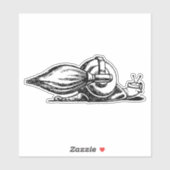 Sticker en vinyle noir et blanc (Feuille)