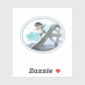 Sticker en vinyle ovale Tour Eiffel (Diverses tail (Feuille)