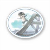 Sticker en vinyle ovale Tour Eiffel (Diverses tail (Devant)