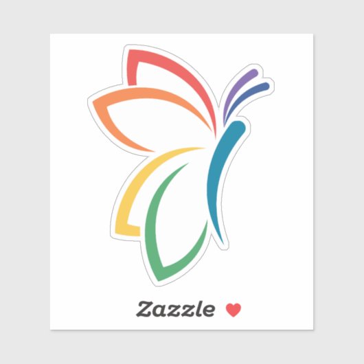 Sticker en vinyle papillon NEDA (Feuille)