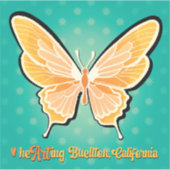 Sticker en vinyle - Papillons Pop - Buellton.Art (Devant)