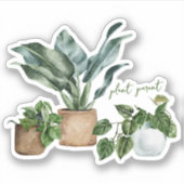 Sticker en vinyle parent Plante vert botanique mig (Devant)
