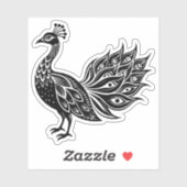 sticker en vinyle Peacock (Feuille)
