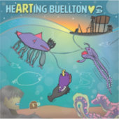 Sticker en vinyle - Pêche aux monstres - Buellton. (Devant)