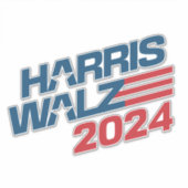 Sticker en vinyle personnalisé Harris Walz 2024 (Devant)