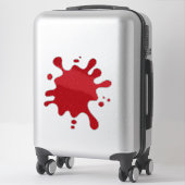 Sticker en vinyle personnalisé Tomato Red Splash (Sur valise)