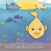 Sticker en vinyle - Poisson Goldie - Buellton.Art (Devant)