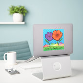 Sticker en vinyle - Poppies de Californie - Buellt (Ordinateur portable sur le bureau)