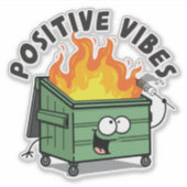Sticker en vinyle pour benne de vibes positives (Devant)