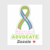 Sticker en vinyle pour cancer du sein métastatique (Feuille)