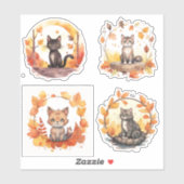 Sticker en vinyle pour chats Mabon (Feuille)