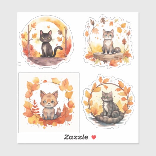 Sticker en vinyle pour chats Mabon (Feuille)