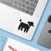 Sticker en vinyle pour chien de poche noir (Ordinateur portable avec iPhone)