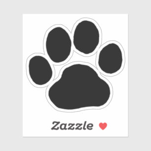 Sticker en vinyle pour chien Empreinte de patte mi